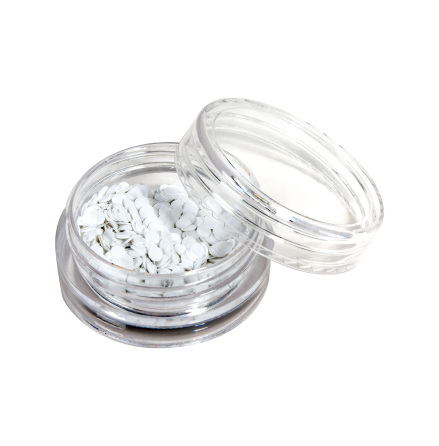Nagelglitter white confetti -1g