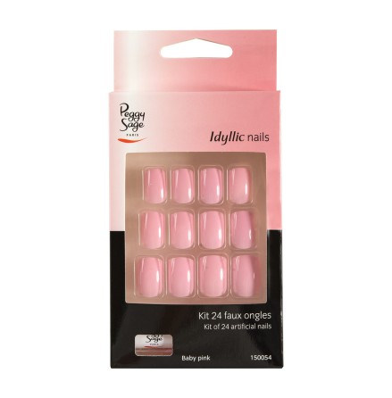 Set med 24 lsnaglar baby pink