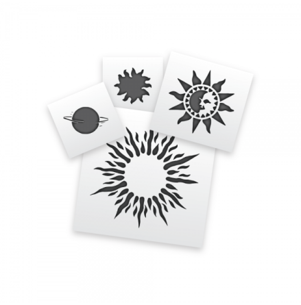 Astral Body art stencil