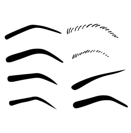 Set 8 Eyebrow Stencils for airbrush