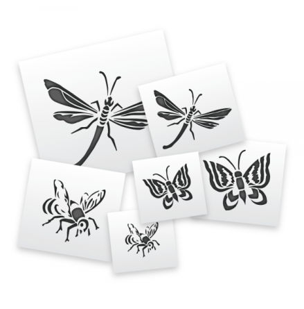Insects Body art stencil for airbrush
