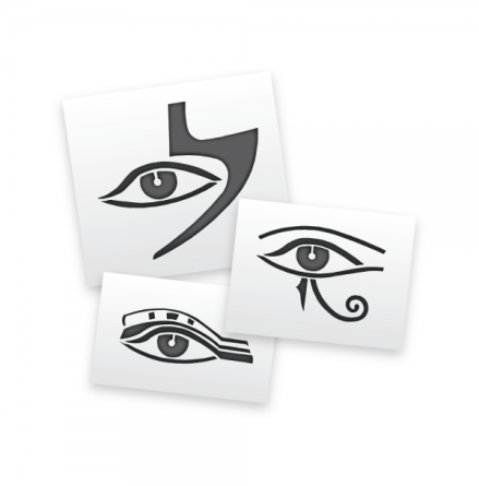 Mystic eyes body art stencil