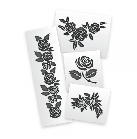 Flowers Body art stencil