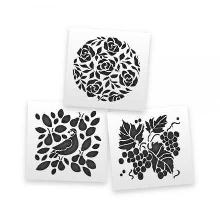 Floral Clusters Body art stencil