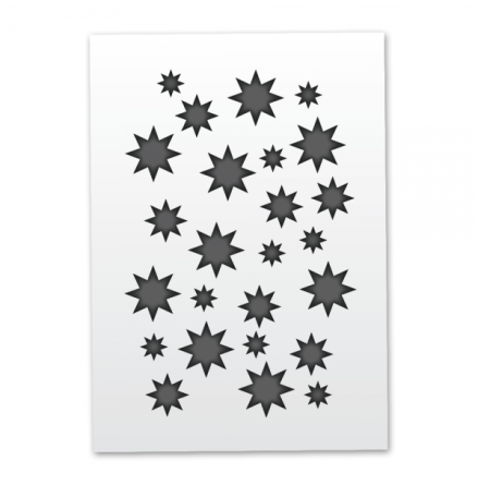 Stars Large hair art stencil