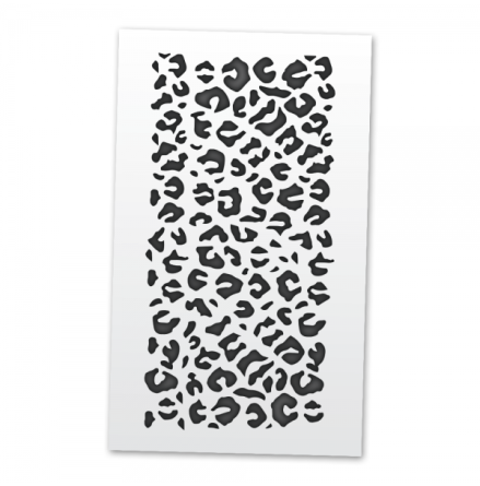 Leopard hair art stencil