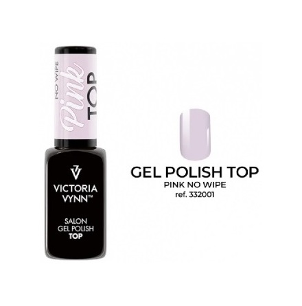 Gel Polish Top No Wipe Pink 8ml