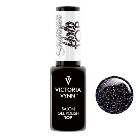 Gel Polish Top No Wipe Shimmer Holo 8ml