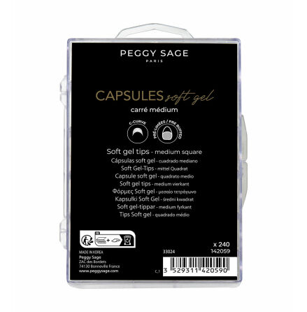 Soft Gel tippar medium fyrkant 240st